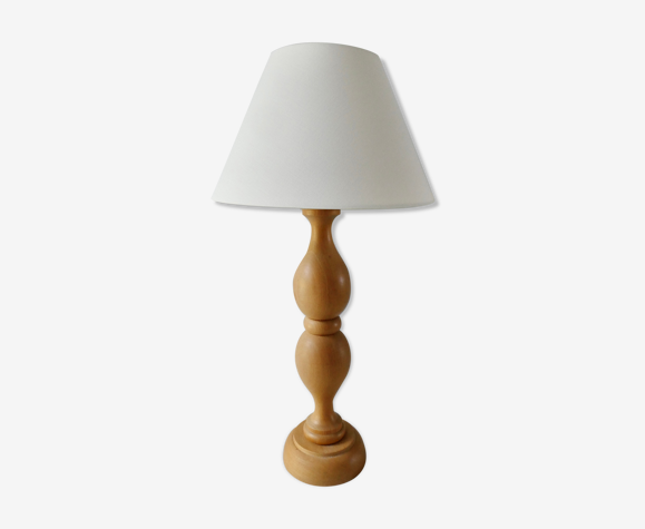 Lampe en bois tourné Philippe Capelle années 70