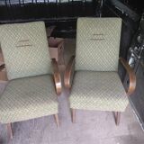 Art Deco armchairs by Czech designer Halabala.