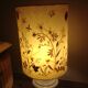 Ceramic floor lamp with a fat lava finish and herbarium shade / vintage 1960s-70s