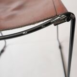 Stacking Chairs by Giandomenico Belotti for Alias, 1980s in leather