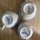 3 Sarreguemines earthenware lunches, Lancaster decor.