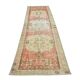Turkish Red & Cream Oriental Vintage Runner Rug, 85x352Cm