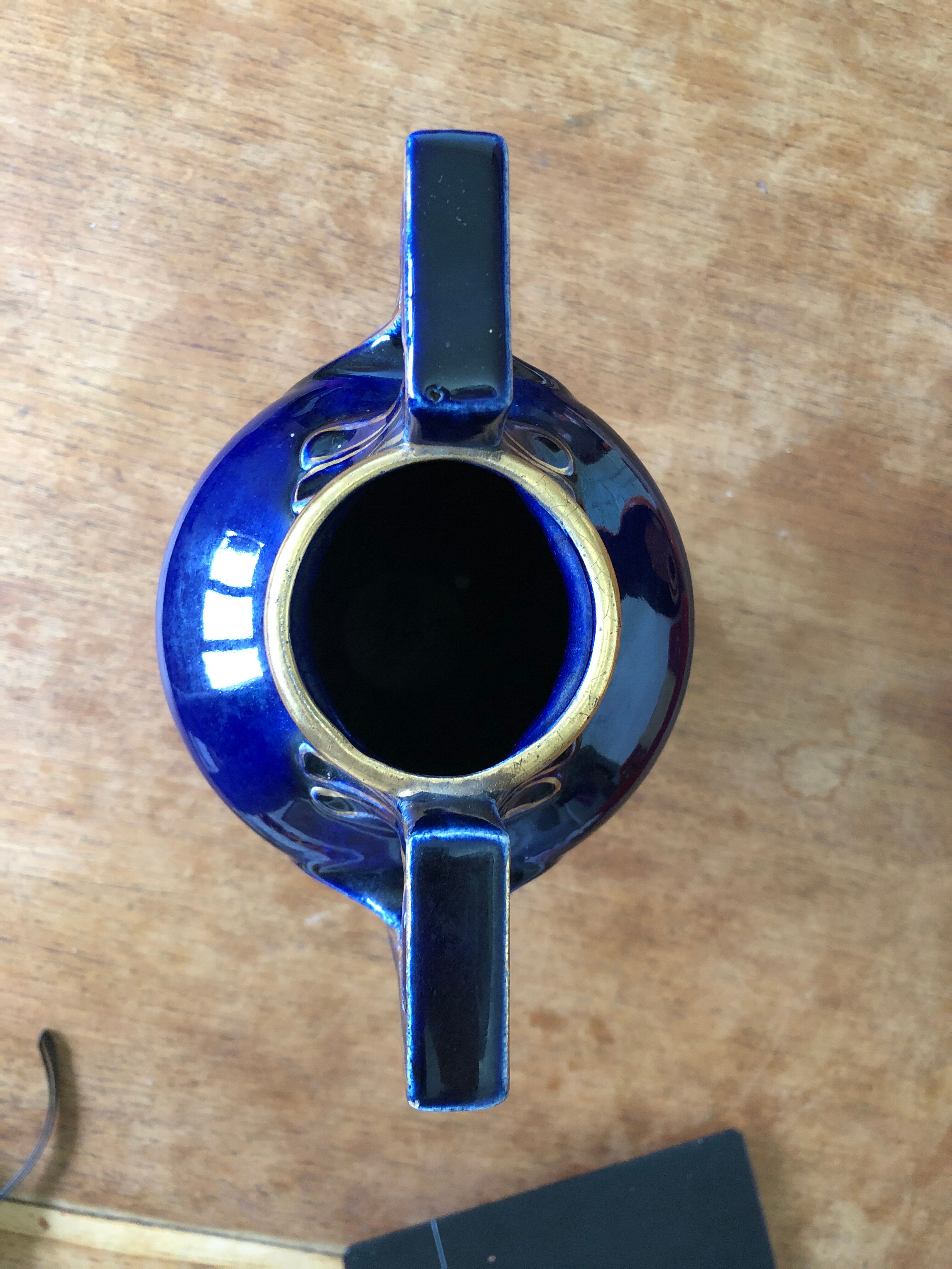 Art deco vase faience of vierzon louis gueule