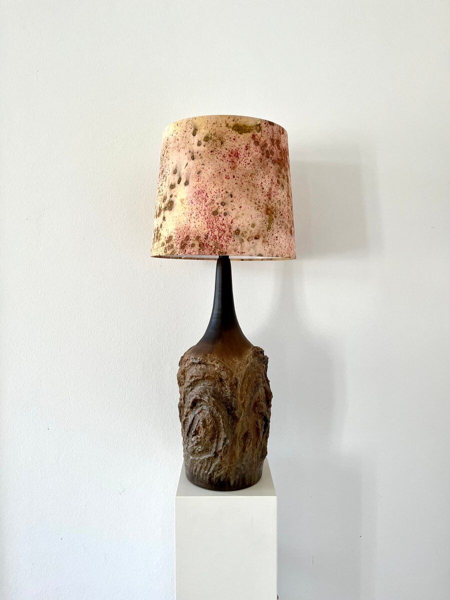 Table lamp by Judi Kunst, denmark, brutalist studio ceramic, 1960s