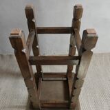 Wooden stool with carved legs, Folk Art