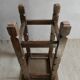 Wooden stool with carved legs, Folk Art