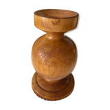 Solid wooden candlestick, all round