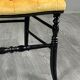 Set of four Napoleon III chairs in blackened wood, 19th century.