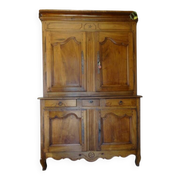 magnificent two-body buffet from the 18th century in walnut – an exceptional antique piece
