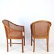 Paire de fauteuils en cannage