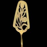 Gold metal pie server