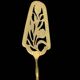 Gold metal pie server