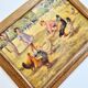 Oil Painting on Canvas "Children at the Farm" Signed Lo Presti - Gilded Frame