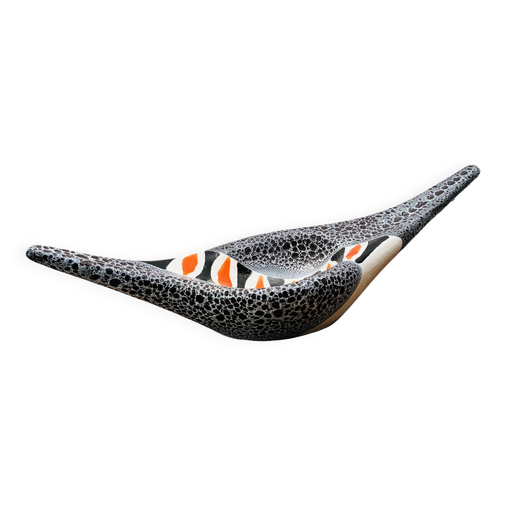 Large sculptural ceramic bowl – Vallauris Atelier Le Vaucour Years