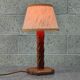 Lampe en bois sculptée brutaliste 1950