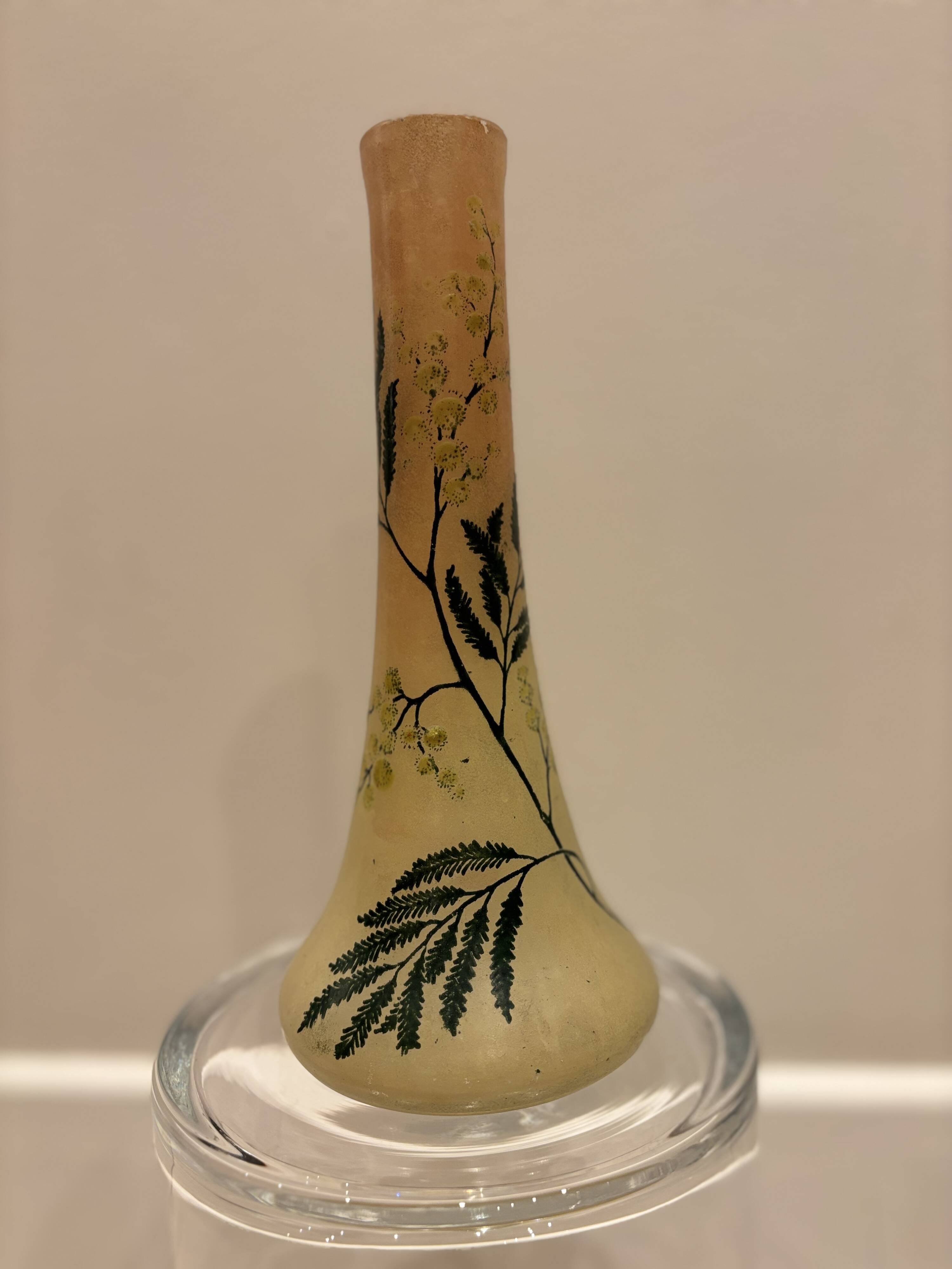 Antique blown glass soliflore vase