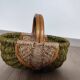 Vintage rattan & bamboo basket, 29 cm