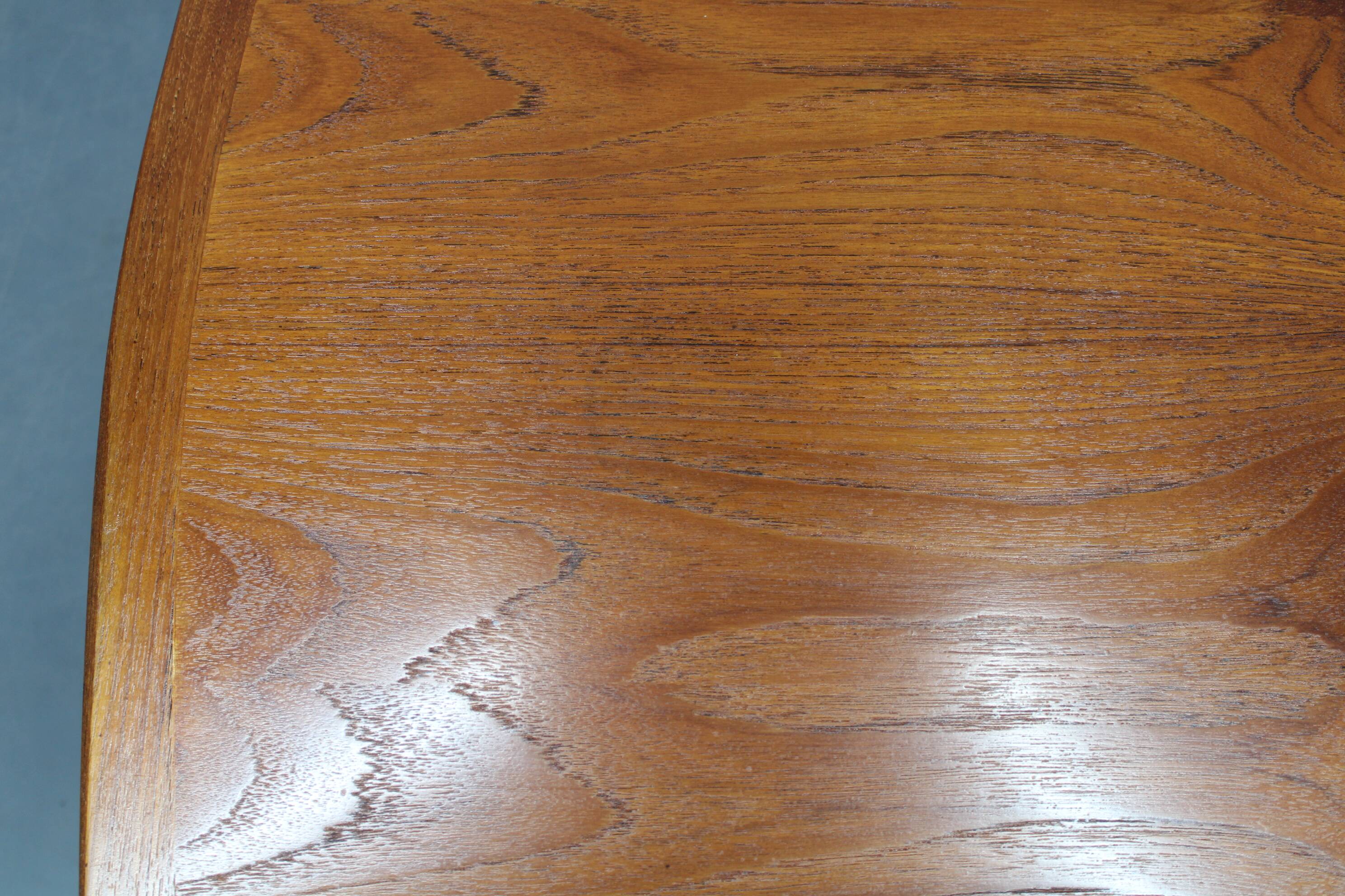 Danish midcentury coffee table with teak veneer and oak base, 1960s