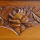 Art Deco walnut bed for 140/190cm base