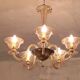 Venetian chandelier from Murano in smoked glass