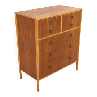 Scandinavian chest of drawers "tallboy" in teak, Sweden, 1950