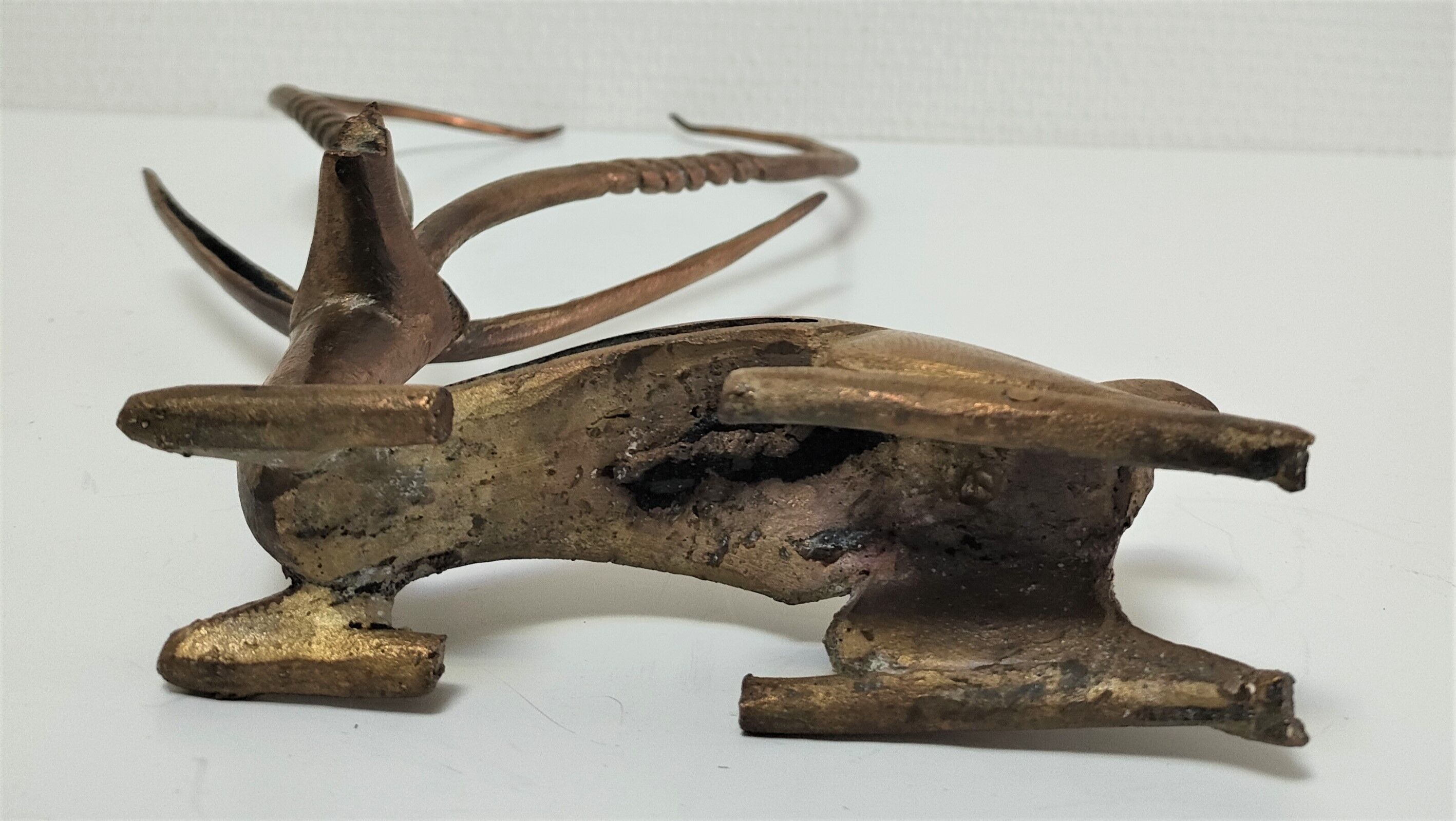 Gazelle antelope brass