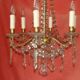 six-armed crystal chandelier from the "Napoleon III" period