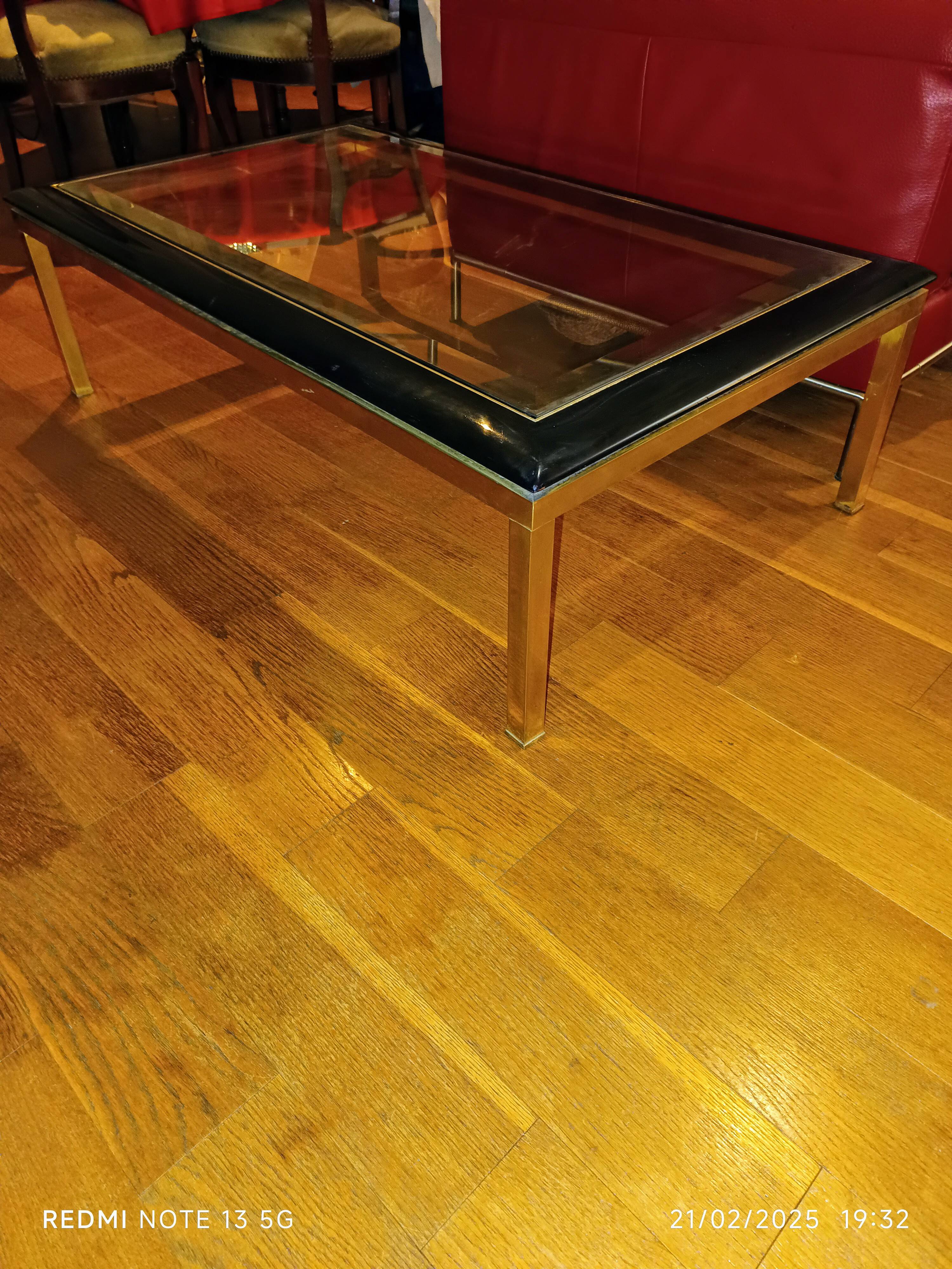 élégante table basse Hollywood Regency 1970