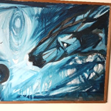 Abstract painting 1985 Jack Friling - oil on canvas