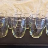 8 engraved water glasses