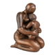 Signed maternity sculpture, patinated bronze terracotta, 1960s