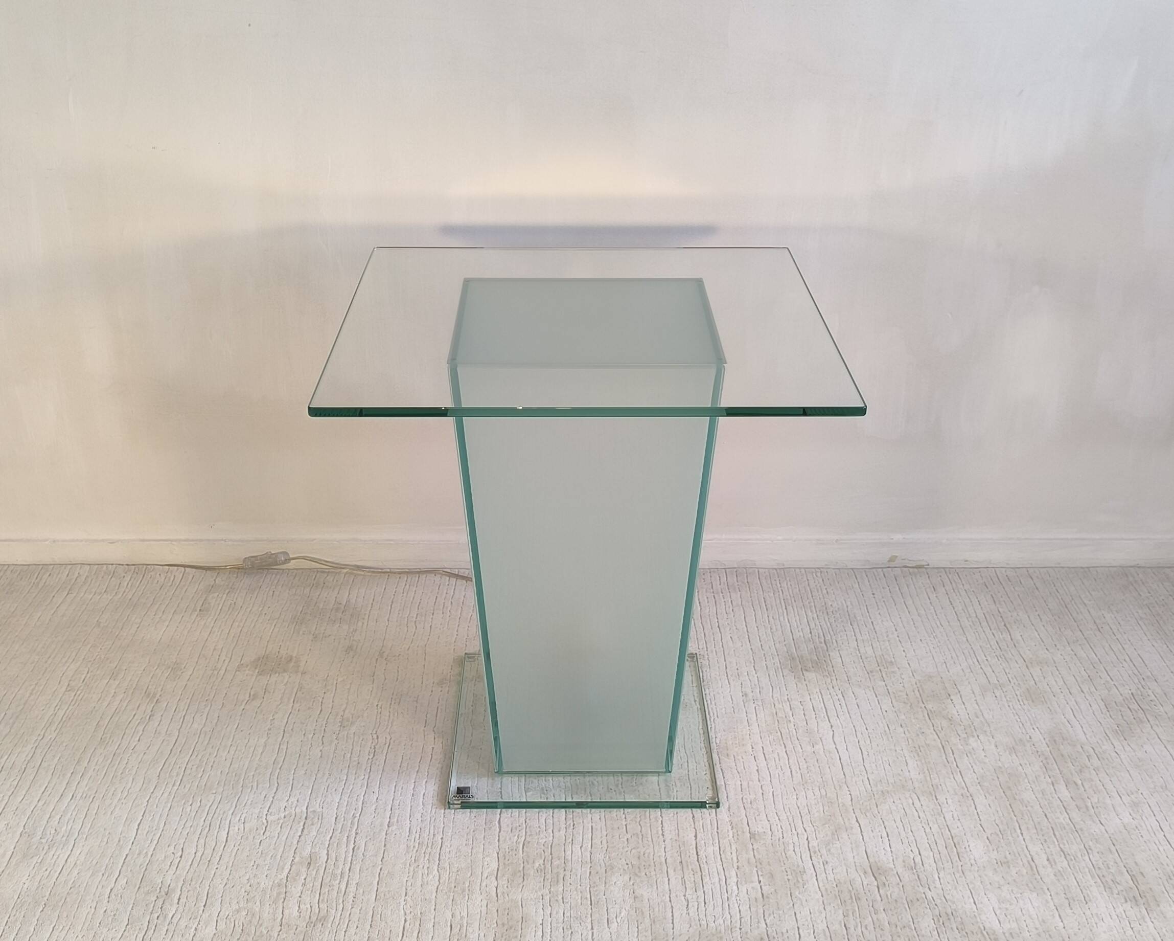 Marais International side table and light lamp