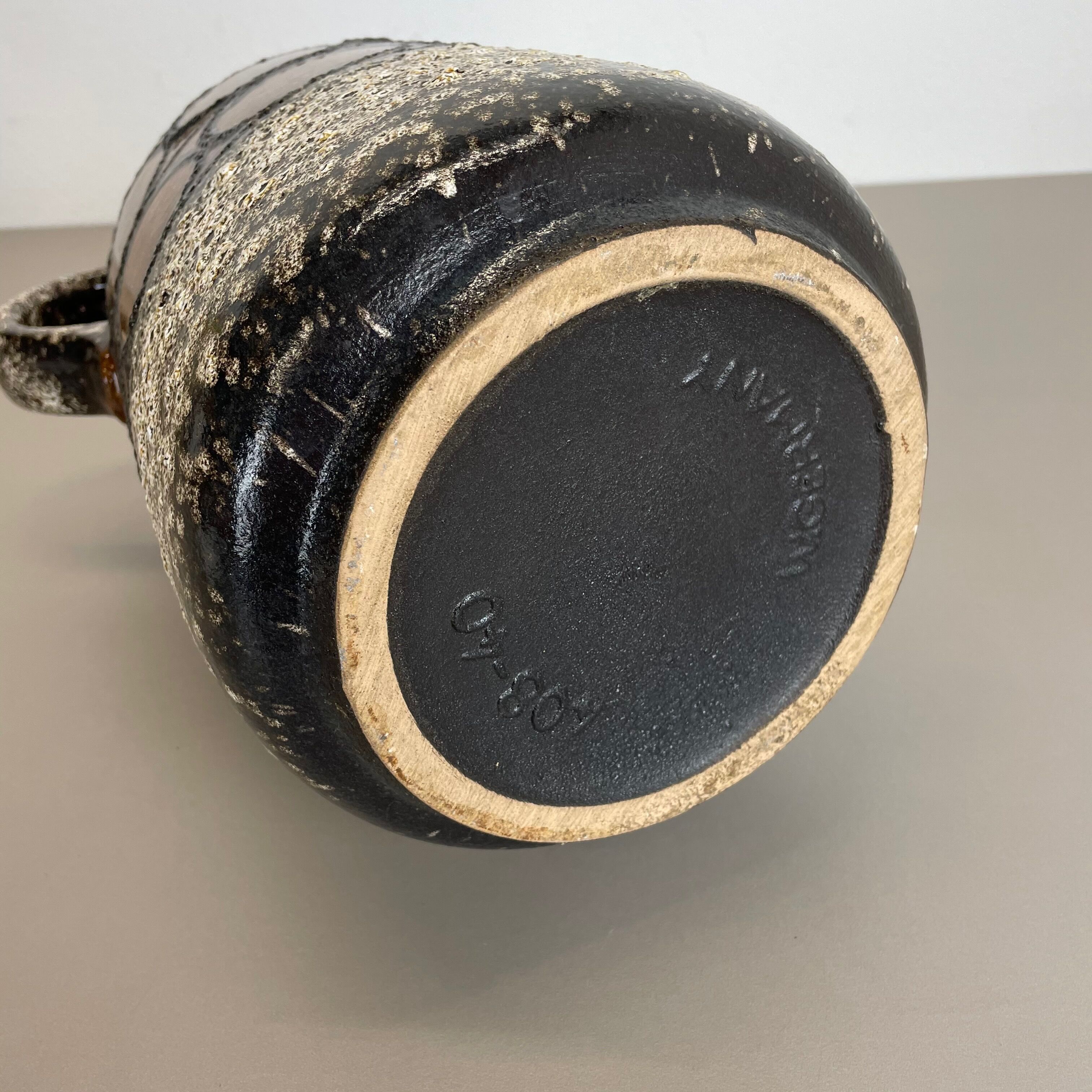 Large Pottery Fat Lava Multi-Color Floor Vase 408-40 Made by Scheurich, 1970s