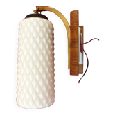 Targetti Sankey wall lamp in thermoformed wood, metal and glass