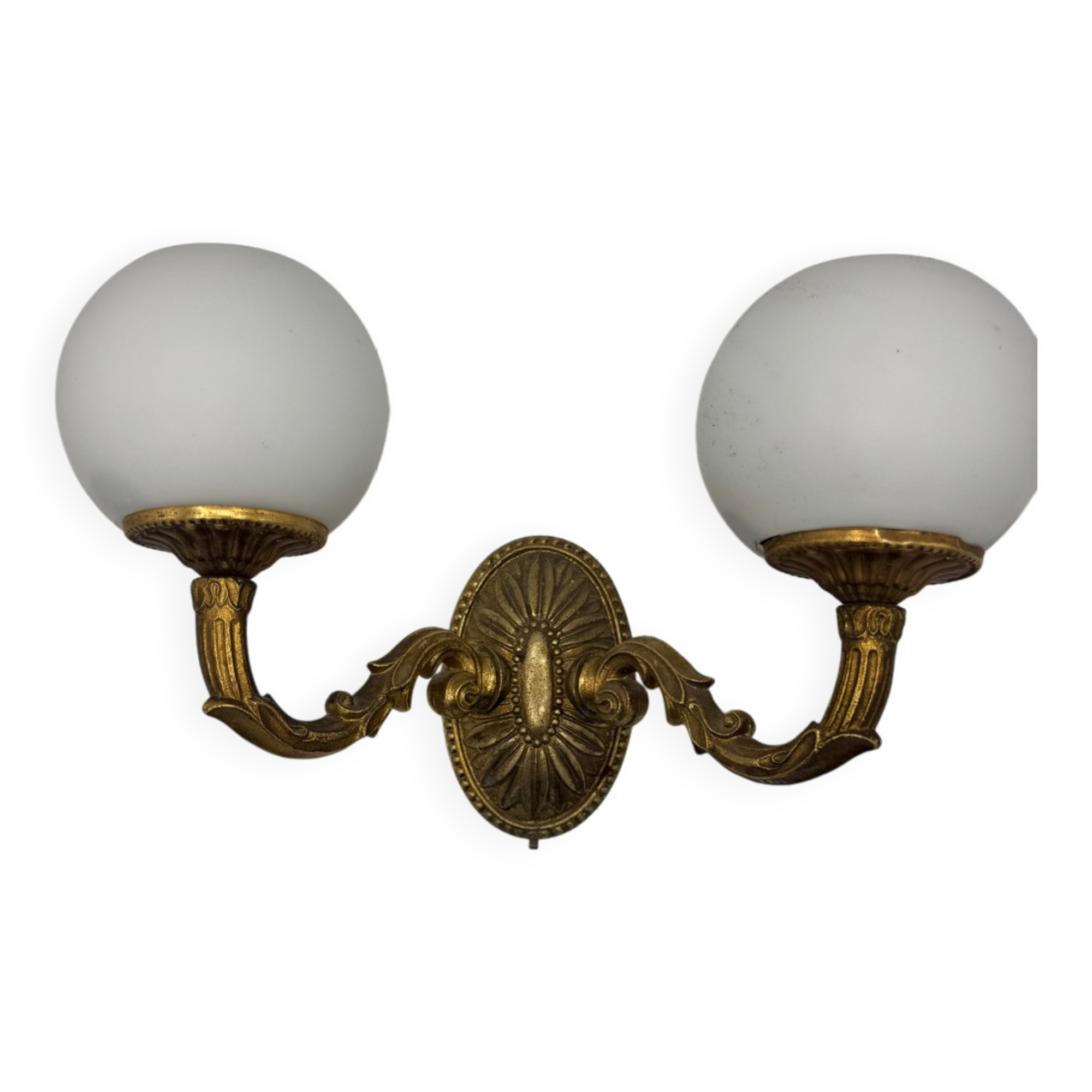 Double gold wall light