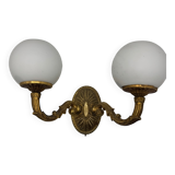 Double gold wall light