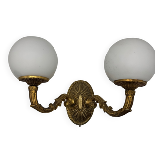 Double gold wall light