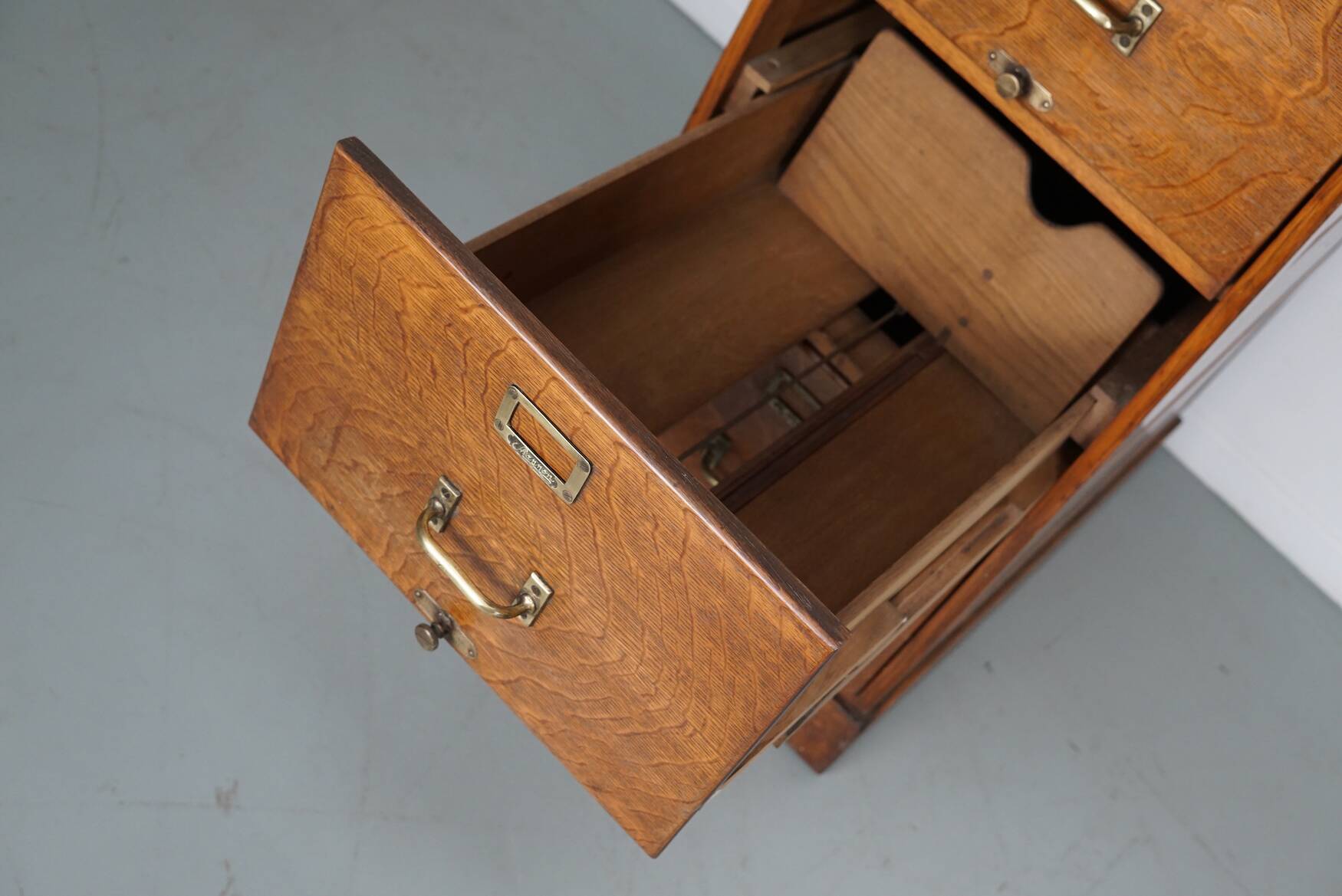 French Oak Apothecary Cabinet / Filing Cabinet, 1920/30s