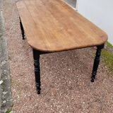 Louis Philippe style oval patinated bistro farm table - 1m90