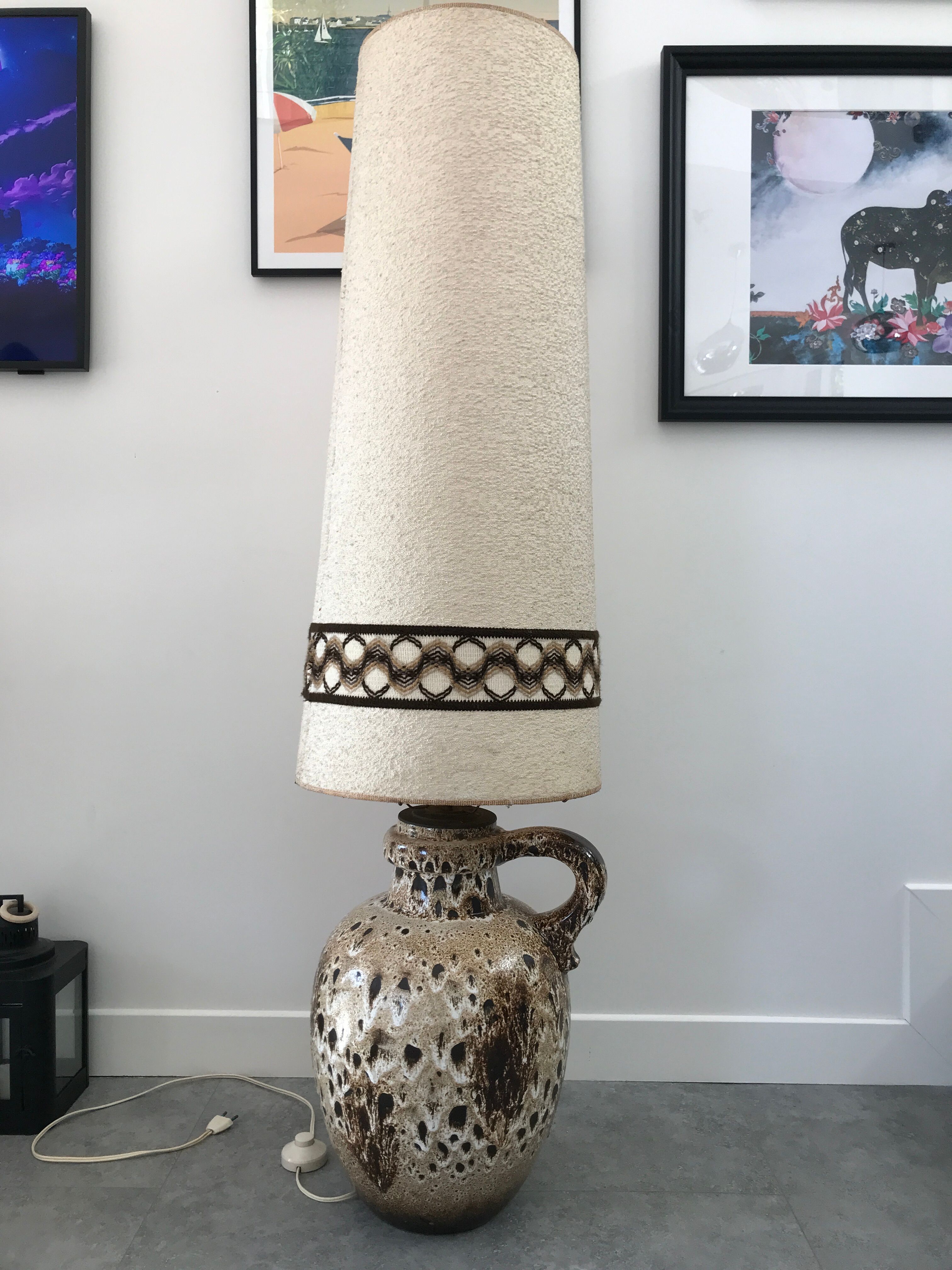 Lampe céramique vintage W Germany 486 48