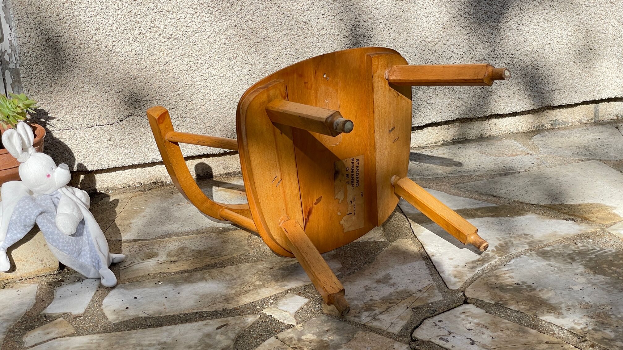 Fauteuil vintage pour enfants en bois