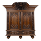 18th-century oak Baroque wardrobe - Königsberg