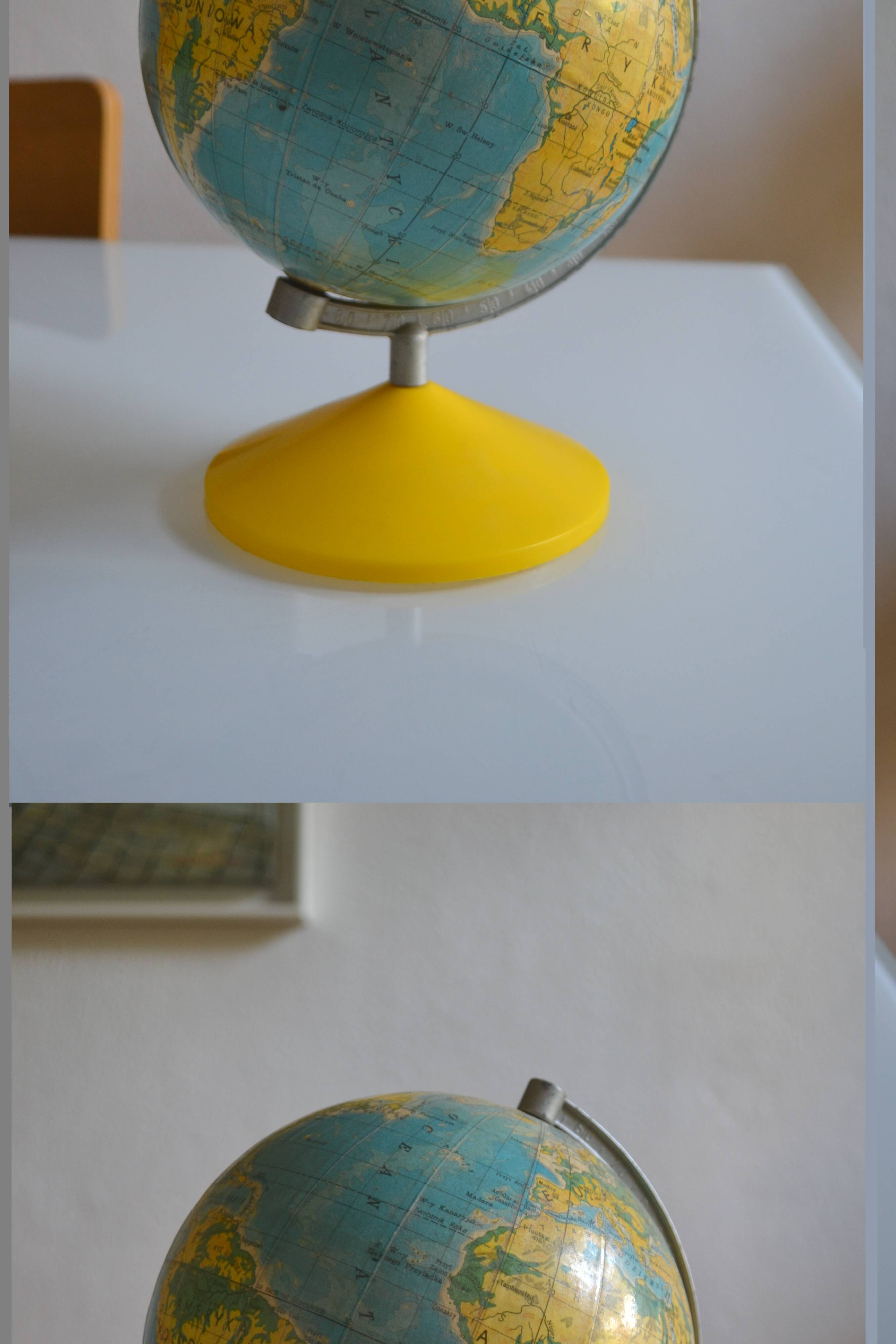 Globe terrestre vintage Wroclaw Pologne Polska