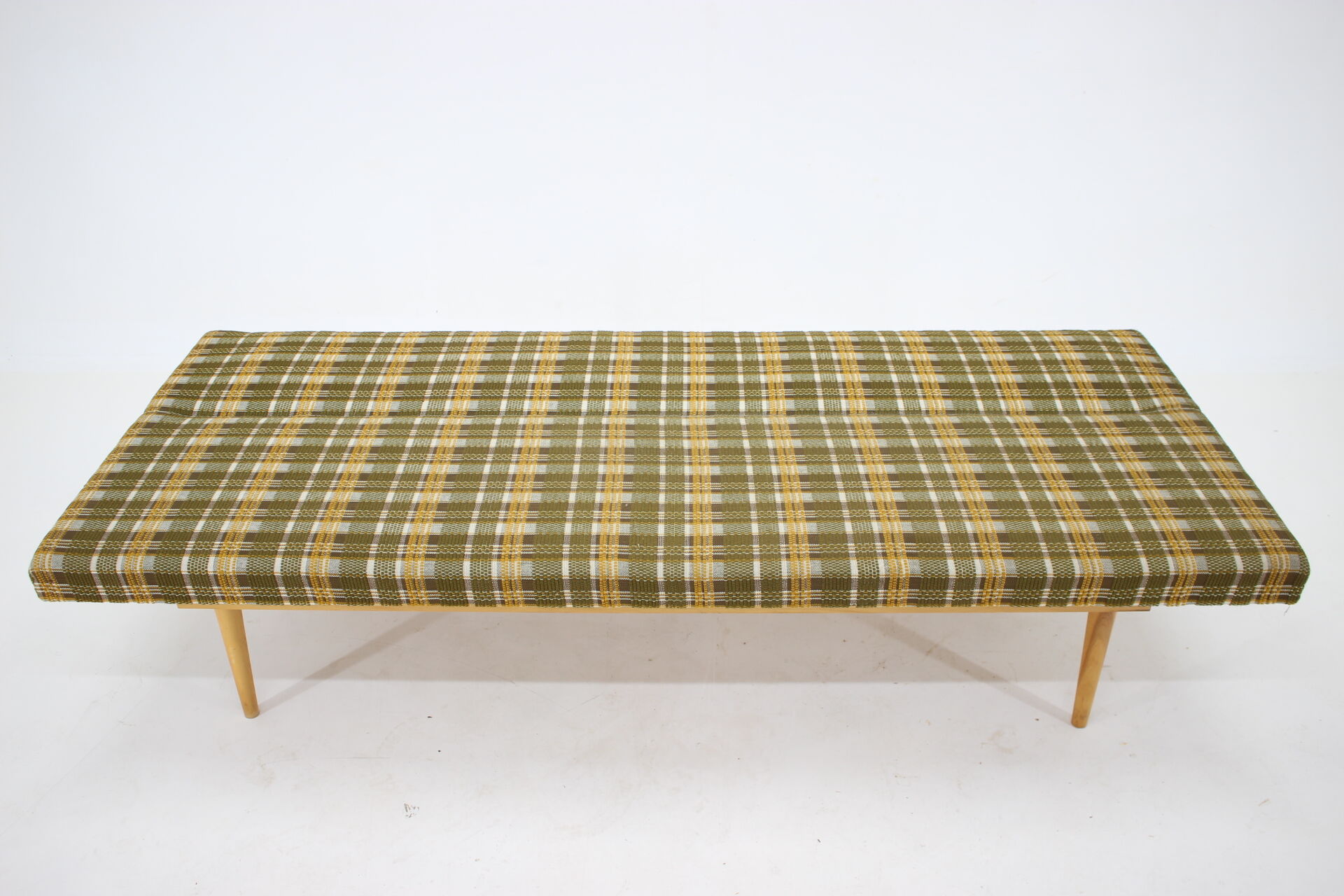 1960s Miroslav Navratil Beech Minimalist Sofa/Daybed, Czechoslovakia