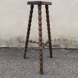 Solid wood tripod stool 1950