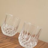 Set of 6 chiseled crystal water or whiskey glasses