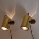 Pair of Scandinavian design wall lights in brass 1970