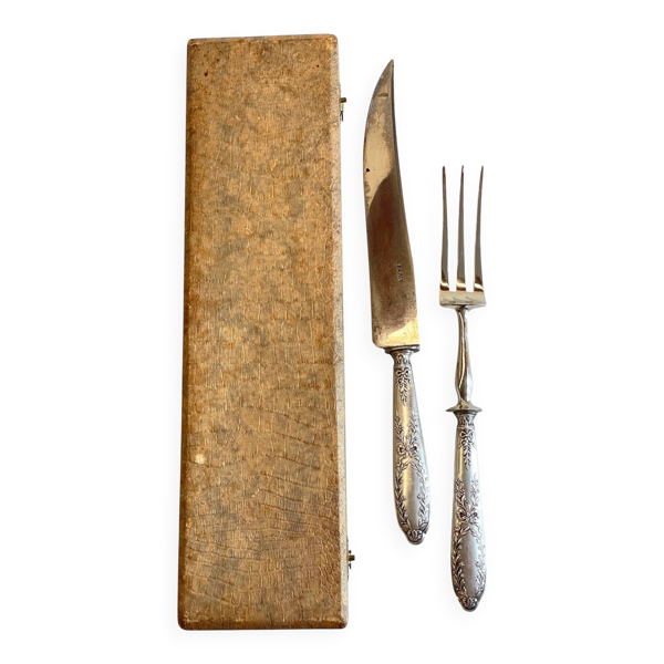 COUVERTS de Service Argent Minerve Casquée PARIS