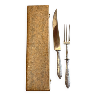 Silver-plated cutlery set with Minerva helmet, Paris