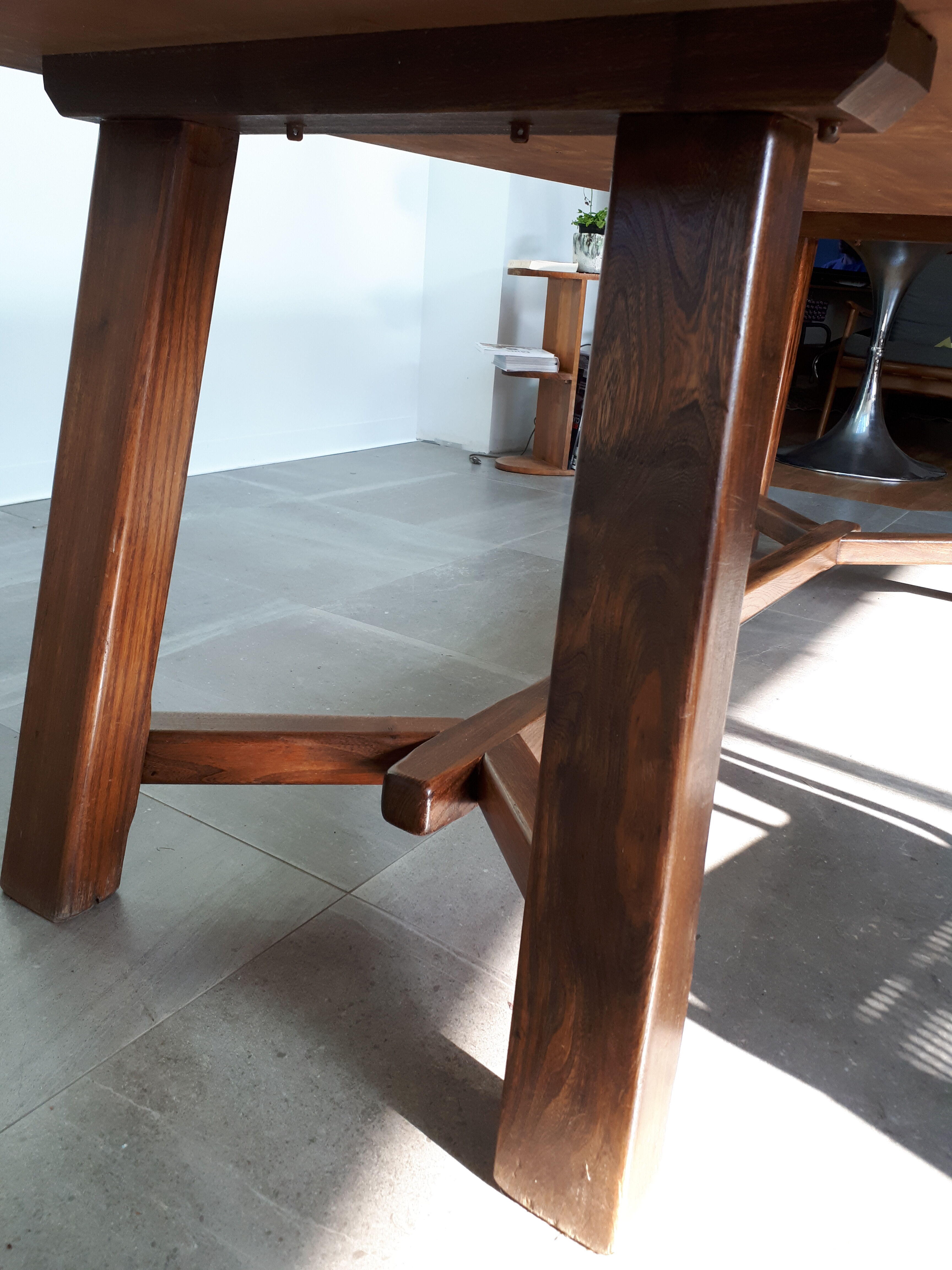 Dining room table farm and 6 chairs style breuer